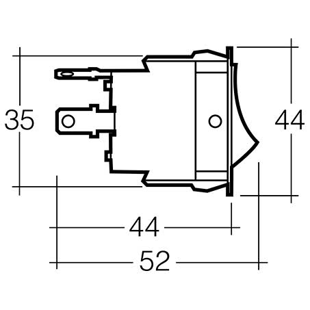 Narva Heavy Duty Rocker Switch Off/on/on Dpdt 20A 12V Part No. 63051BL SWITCH NARVA - Micks Gone Bush