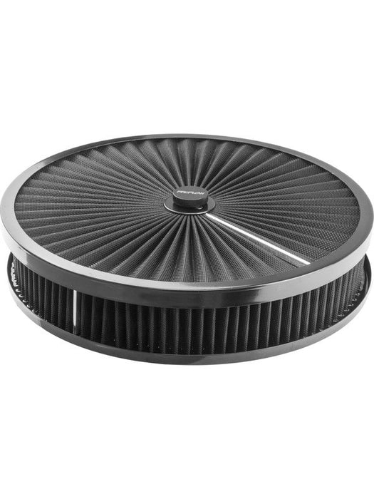 Proflow Air Filter Assembly Flow Top Round Black 14in. x 2in. S PFEAF-350051B Proflow - Micks Gone Bush
