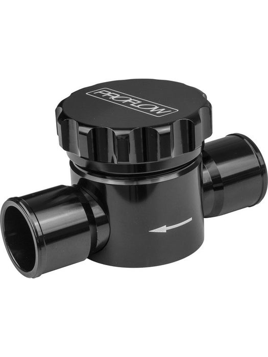 Proflow Coolant Filter, Inline with Cap, Billet Aluminium, Black A PFEWF150BK Proflow - Micks Gone Bush