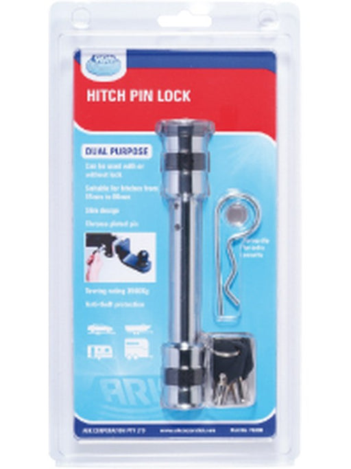 ARK Hitch Pin Lock Slimline Chrome T/S Hitches 65mm To 80mm with Lock Pack PL80B ARK - Micks Gone Bush