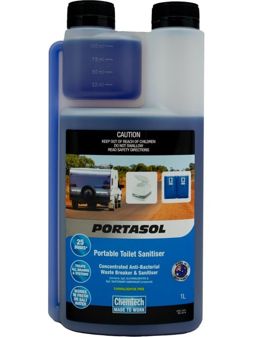 Chemtech Portasol Portable Toilet Sanitiser 1L POR-1L CHEMTECH - Micks Gone Bush