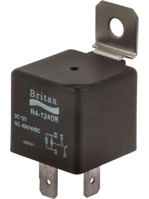 Britax Mini Relay 12V 40Amp N/O 4 Pin Resistor Type [ref Narva 68000] PR0011 Britax - Micks Gone Bush