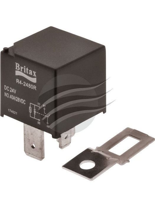 Britax Mini Relay 24V 40Amp N/O 4 Pin Resistor Type PR0032 Britax - Micks Gone Bush