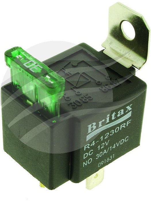 Britax Mini Relay Fused 12V 30Amp N/O 4 Pin [ref Narva 68060] PR8050 Britax - Micks Gone Bush