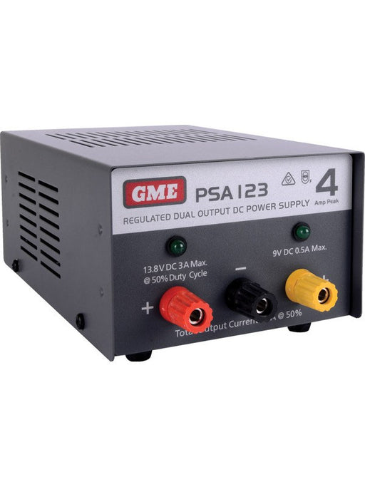 GME 12 Volt Regulated 4 Amps Power Supply For Home Base Uhf Radio Setups PSA123 GME - Micks Gone Bush