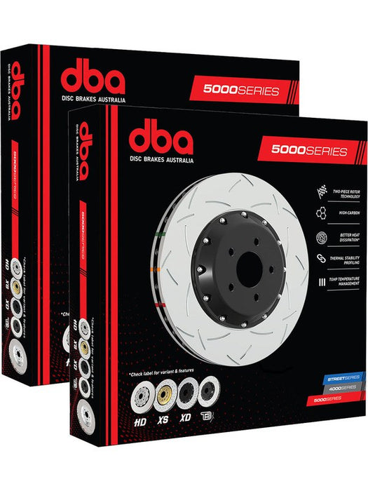 2 x DBA 5000 T3 Slotted Disc Brake Rotor Black DBA52231BLKLS DBA52231BLKRS MGB-KIT-DBA-96 DBA - Micks Gone Bush