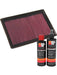 K&N Air Filter 33-2293 + Recharge Kit MGB-KIT-KNN-210 K&N - Micks Gone Bush