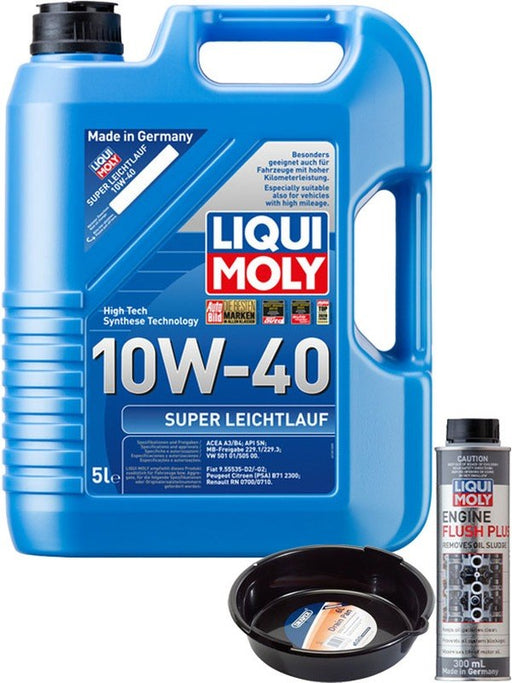 LIQUI MOLY Super Leichtlauf 10W-40 5L Silver Service Kit + 6L Drip Tray MGB-KIT-MIX-103 Mixed - Micks Gone Bush