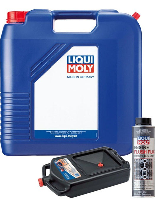 LIQUI MOLY MoS2 Leichtlauf 20W-50 20L Silver Service Kit + 8L Drip Tray MGB-KIT-MIX-112 Mixed - Micks Gone Bush