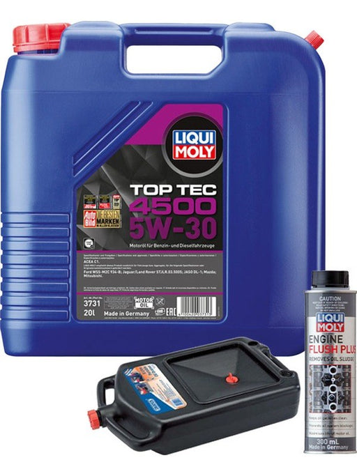 LIQUI MOLY Top Tec 4500 5W-30 20L Silver Service Kit + 8L Drip Tray MGB-KIT-MIX-119 Mixed - Micks Gone Bush