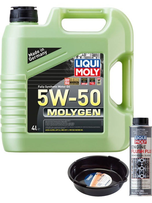 LIQUI MOLY Molygen New Generation 5W-50 4L Silver Service Kit + 6L Drip Tray MGB-KIT-MIX-123 Mixed - Micks Gone Bush