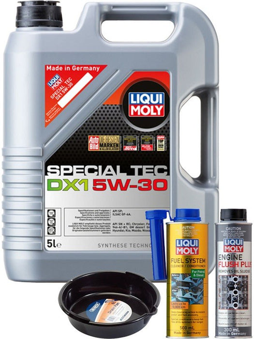 LIQUI MOLY Special Tec DX1 5W-30 5L Gold Service Kit + 6L Drip Tray MGB-KIT-MIX-146 Mixed - Micks Gone Bush