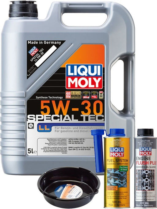 LIQUI MOLY Special Tec LL 5W-30 5L Gold Service Kit + 6L Drip Tray MGB-KIT-MIX-149 Mixed - Micks Gone Bush