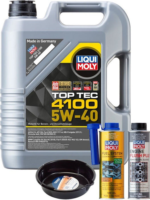 LIQUI MOLY Top Tec 4100 5W-40 5L Gold Service Kit + 6L Drip Tray MGB-KIT-MIX-150 Mixed - Micks Gone Bush