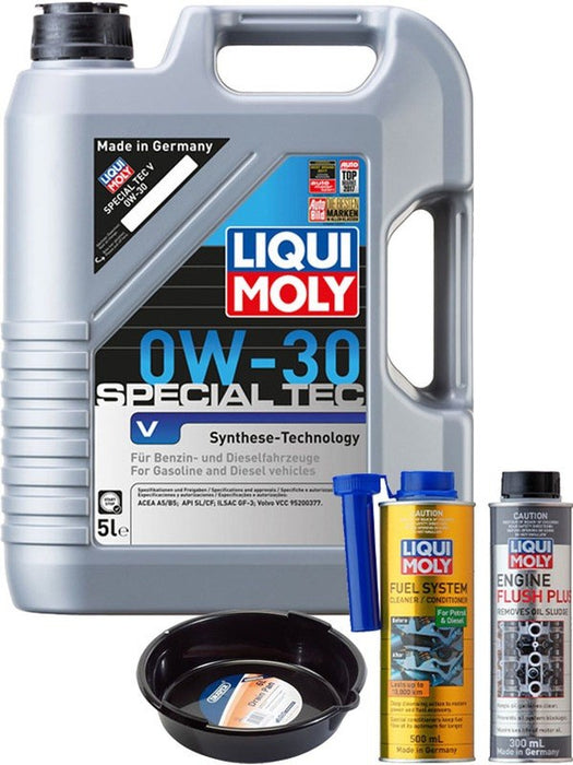 LIQUI MOLY Special Tec V 0W-30 5L Gold Service Kit + 6L Drip Tray MGB-KIT-MIX-164 Mixed - Micks Gone Bush