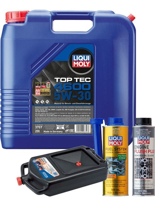 LIQUI MOLY Top Tec 4600 5W-30 20L Gold Service Kit + 8L Drip Tray MGB-KIT-MIX-168 Mixed - Micks Gone Bush