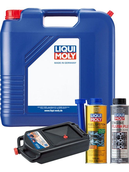 LIQUI MOLY Formula Super 20W-50 20L Gold Service Kit + 8L Drip Tray MGB-KIT-MIX-172 Mixed - Micks Gone Bush