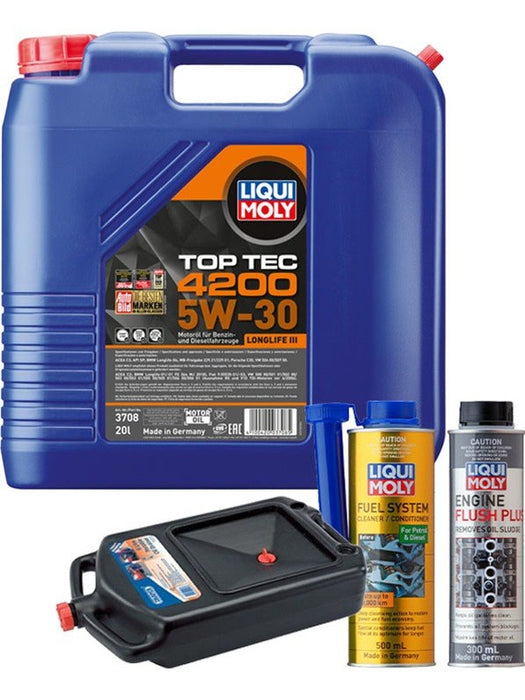LIQUI MOLY Top Tec 4200 5W-30 20L Gold Service Kit + 8L Drip Tray MGB-KIT-MIX-184 Mixed - Micks Gone Bush