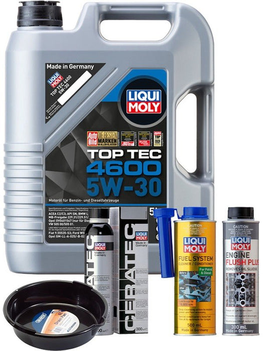 LIQUI MOLY Top Tec 4600 5W-30 5L Platinum Service Kit + 6L Drip Tray MGB-KIT-MIX-189 Mixed - Micks Gone Bush