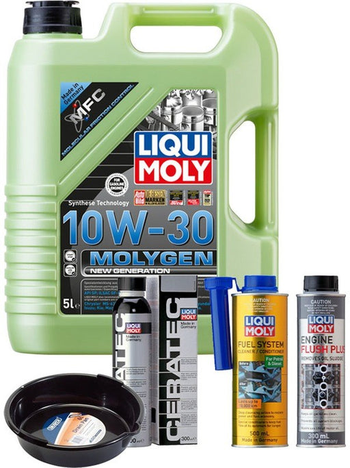LIQUI MOLY Molygen New Generation 10W-30 5L Platinum Service Kit + 6L Drip Tray MGB-KIT-MIX-199 Mixed - Micks Gone Bush