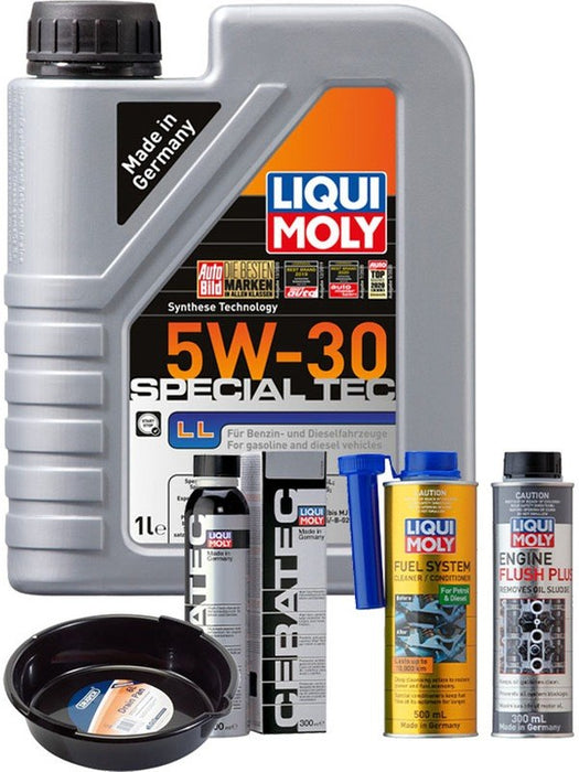LIQUI MOLY Special Tec LL 5W-30 1L Platinum Service Kit + 6L Drip Tray MGB-KIT-MIX-205 Mixed - Micks Gone Bush