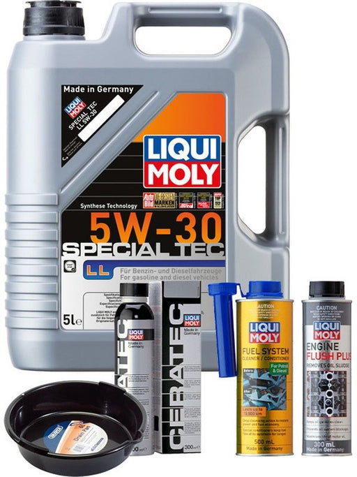 LIQUI MOLY Special Tec LL 5W-30 5L Platinum Service Kit + 6L Drip Tray MGB-KIT-MIX-211 Mixed - Micks Gone Bush