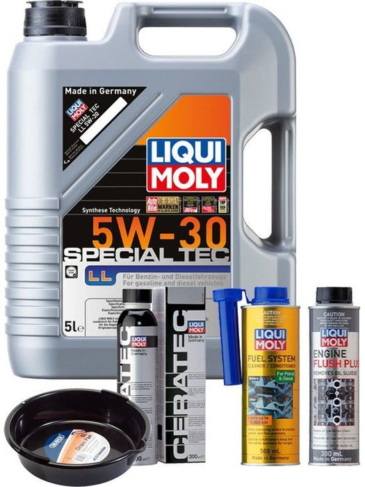 LIQUI MOLY Special Tec LL 5W-30 5L Platinum Service Kit + 6L Drip Tray MGB-KIT-MIX-211 Mixed - Micks Gone Bush