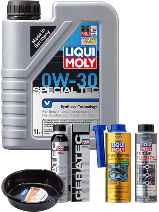 LIQUI MOLY Special Tec V 0W-30 1L Platinum Service Kit + 6L Drip Tray MGB-KIT-MIX-220 Mixed - Micks Gone Bush