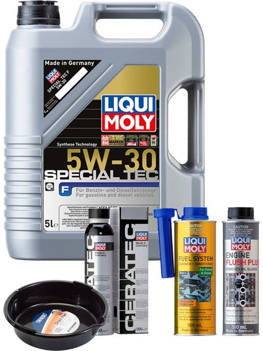 LIQUI MOLY Special Tec F 5W-30 5L Platinum Service Kit + 6L Drip Tray MGB-KIT-MIX-222 Mixed - Micks Gone Bush