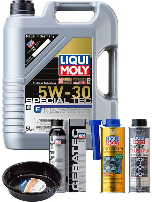 LIQUI MOLY Special Tec F 5W-30 5L Platinum Service Kit + 6L Drip Tray MGB-KIT-MIX-222 Mixed - Micks Gone Bush