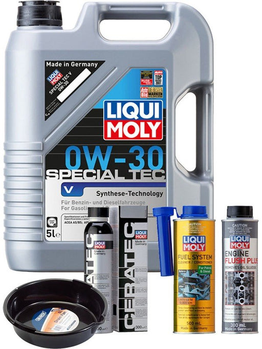LIQUI MOLY Special Tec V 0W-30 5L Platinum Service Kit + 6L Drip Tray MGB-KIT-MIX-226 Mixed - Micks Gone Bush