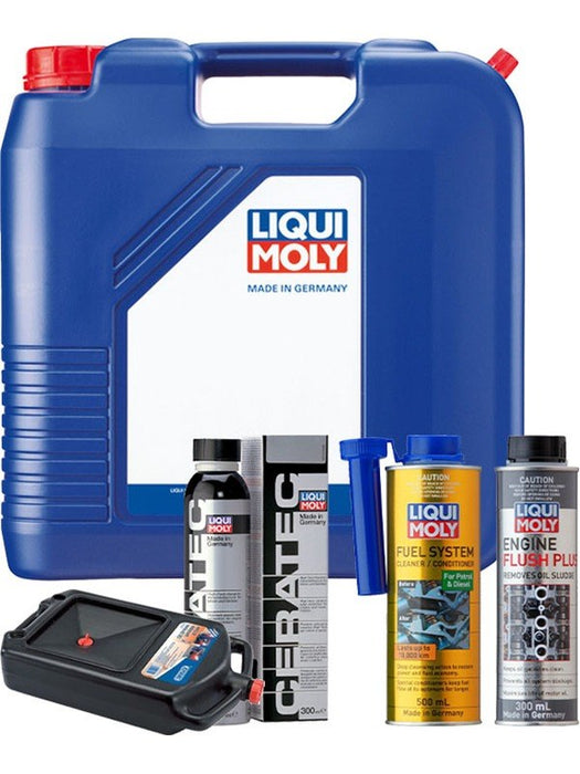LIQUI MOLY Formula Super 20W-50 20L Platinum Service Kit + 8L Drip Tray MGB-KIT-MIX-234 Mixed - Micks Gone Bush