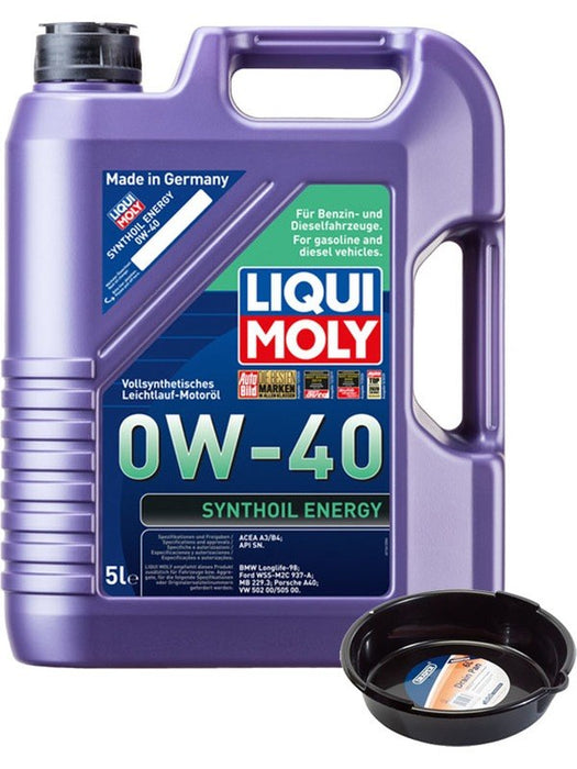LIQUI MOLY Synthoil Energy 0W-40 5L + 6L Drip Tray MGB-KIT-MIX-23 Mixed - Micks Gone Bush