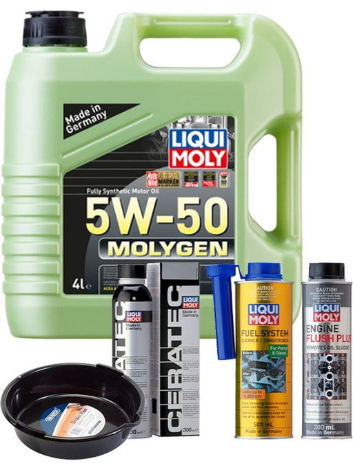 LIQUI MOLY Molygen New Generation 5W-50 4L Platinum Service Kit + 6L Drip Tray MGB-KIT-MIX-247 Mixed - Micks Gone Bush