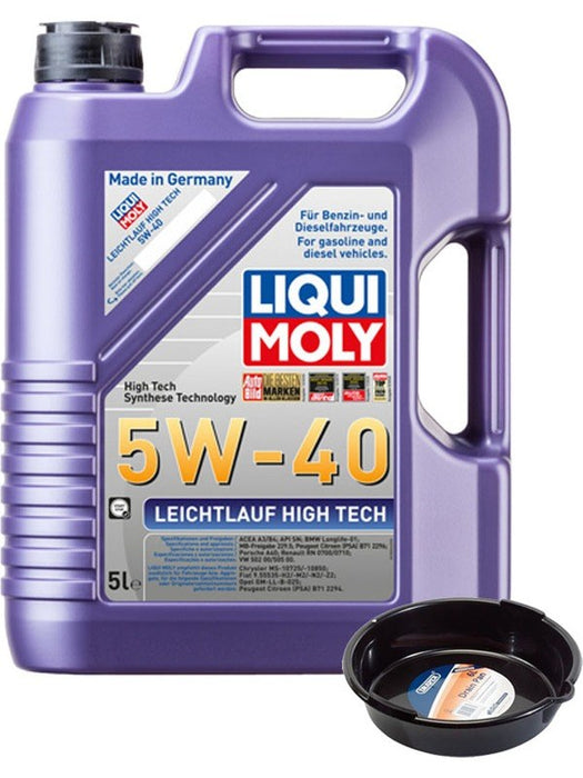 LIQUI MOLY Leichtlauf High Tech 5W-40 5L + 6L Drip Tray MGB-KIT-MIX-29 Mixed - Micks Gone Bush