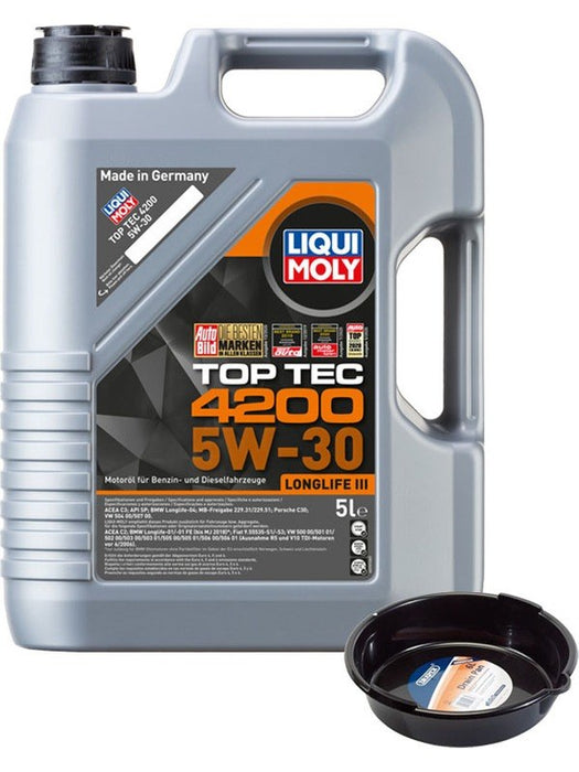 LIQUI MOLY Top Tec 4200 5W-30 5L + 6L Drip Tray MGB-KIT-MIX-38 Mixed - Micks Gone Bush