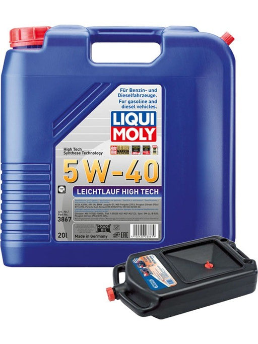 LIQUI MOLY Leichtlauf High Tech 5W-40 20L + 8L Drip Tray MGB-KIT-MIX-59 Mixed - Micks Gone Bush