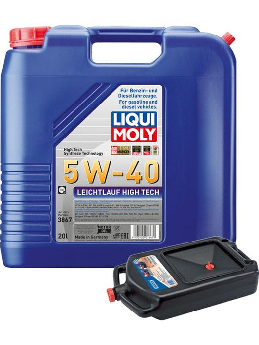 LIQUI MOLY Leichtlauf High Tech 5W-40 20L + 8L Drip Tray MGB-KIT-MIX-59 Mixed - Micks Gone Bush