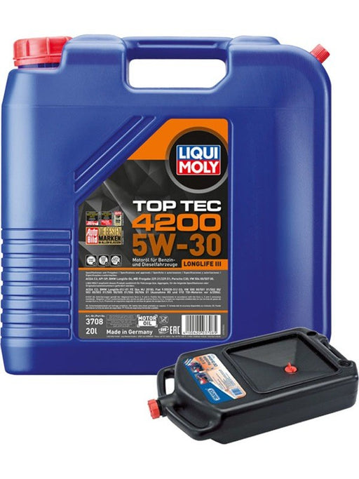 LIQUI MOLY Top Tec 4200 5W-30 20L + 8L Drip Tray MGB-KIT-MIX-60 Mixed - Micks Gone Bush