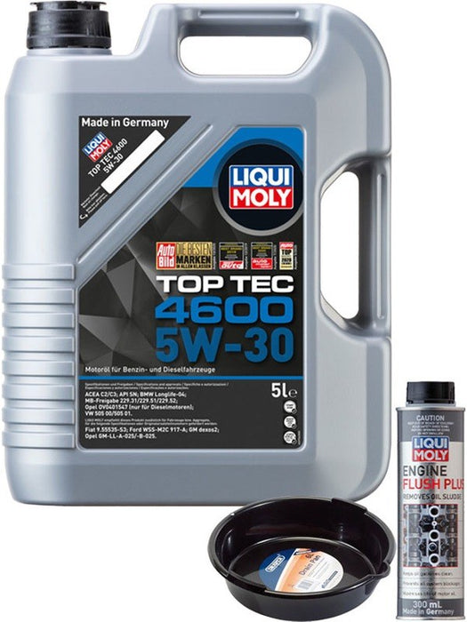 LIQUI MOLY Top Tec 4600 5W-30 5L Silver Service Kit + 6L Drip Tray MGB-KIT-MIX-65 Mixed - Micks Gone Bush