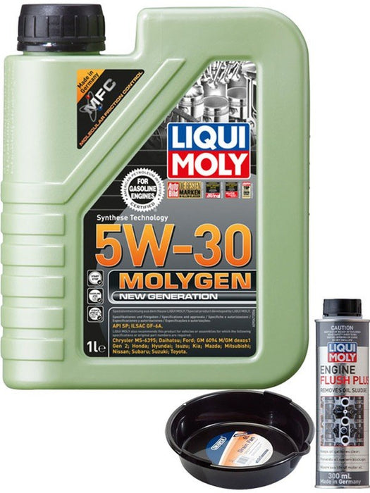 LIQUI MOLY Molygen New Generation 5W-30 1L Silver Service Kit + 6L Drip Tray MGB-KIT-MIX-68 Mixed - Micks Gone Bush