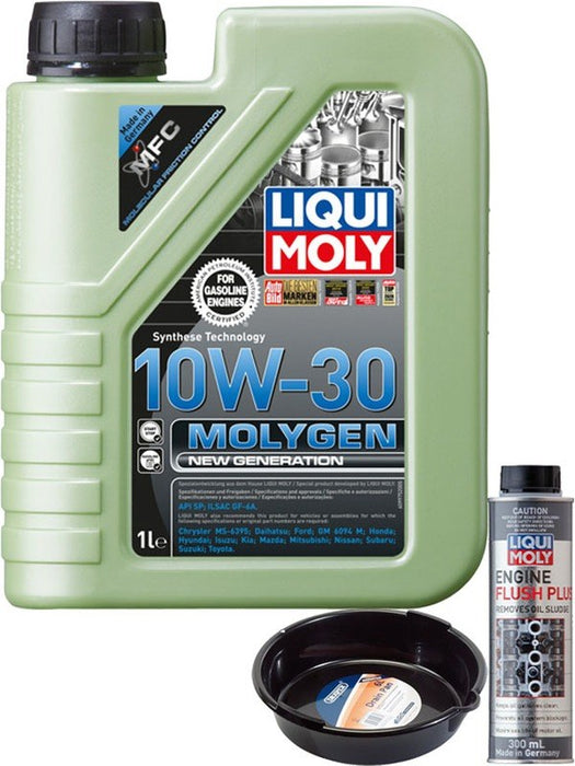 LIQUI MOLY Molygen New Generation 10W-30 1L Silver Service Kit + 6L Drip Tray MGB-KIT-MIX-69 Mixed - Micks Gone Bush