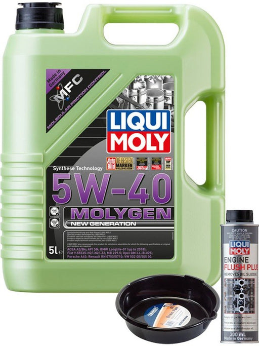 LIQUI MOLY Molygen New Generation 5W-40 5L Silver Service Kit + 6L Drip Tray MGB-KIT-MIX-72 Mixed - Micks Gone Bush