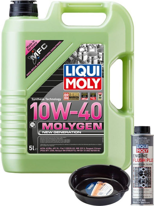 LIQUI MOLY Molygen New Generation 10W-40 5L Silver Service Kit + 6L Drip Tray MGB-KIT-MIX-74 Mixed - Micks Gone Bush