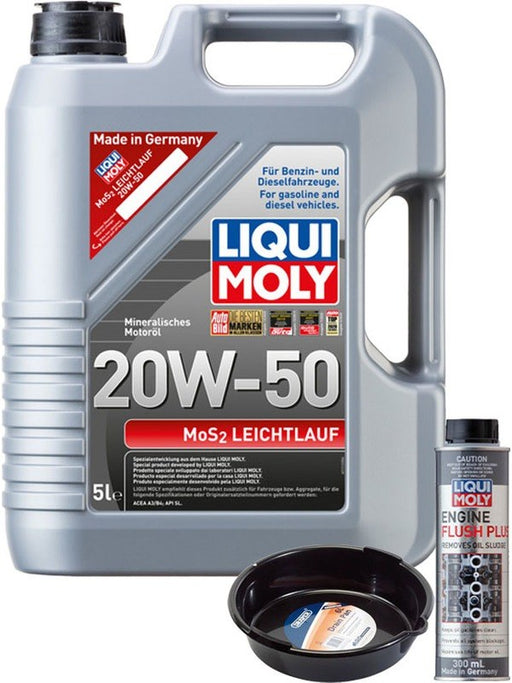 LIQUI MOLY MoS2 Leichtlauf 20W-50 5L Silver Service Kit + 6L Drip Tray MGB-KIT-MIX-89 Mixed - Micks Gone Bush