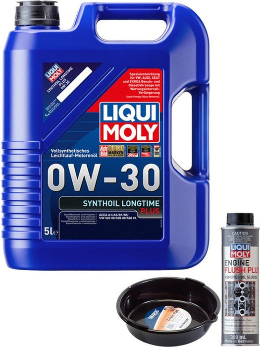 LIQUI MOLY Synthoil Longtime Plus 0W-30 5L Silver Service Kit + 6L Drip Tray MGB-KIT-MIX-92 Mixed - Micks Gone Bush