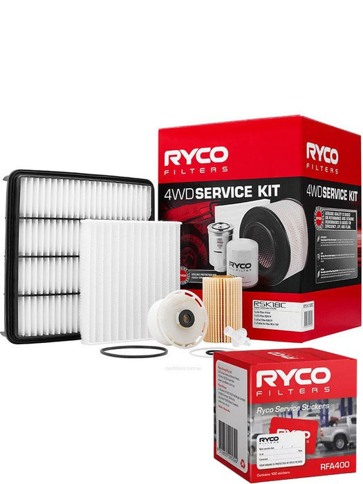 Ryco 4WD Filter Service Kit RSK18C + Service Stickers MGB-KIT-RYC-11 Ryco - Micks Gone Bush