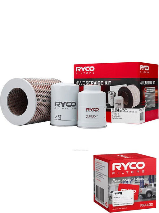 Ryco 4WD Filter Service Kit RSK22 + Service Stickers MGB-KIT-RYC-15 Ryco - Micks Gone Bush