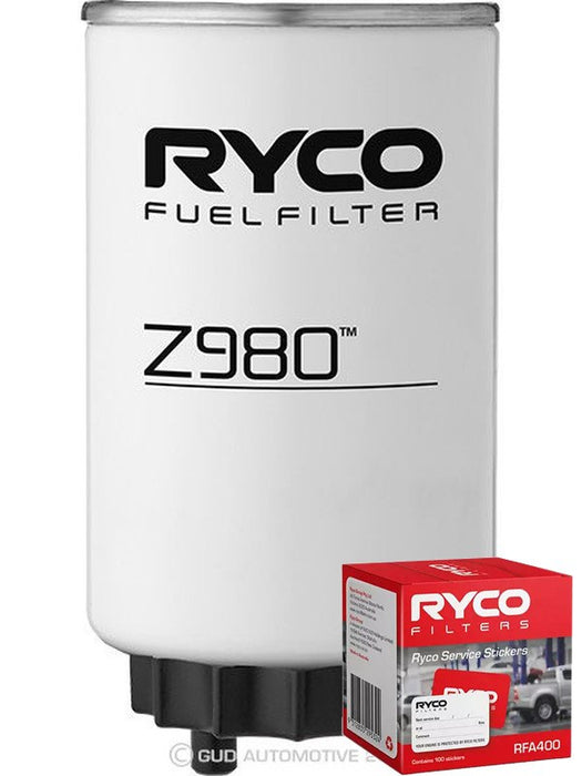 Ryco Fuel Filter Z980 + Service Stickers MGB-KIT-RYC-2525 Ryco - Micks Gone Bush