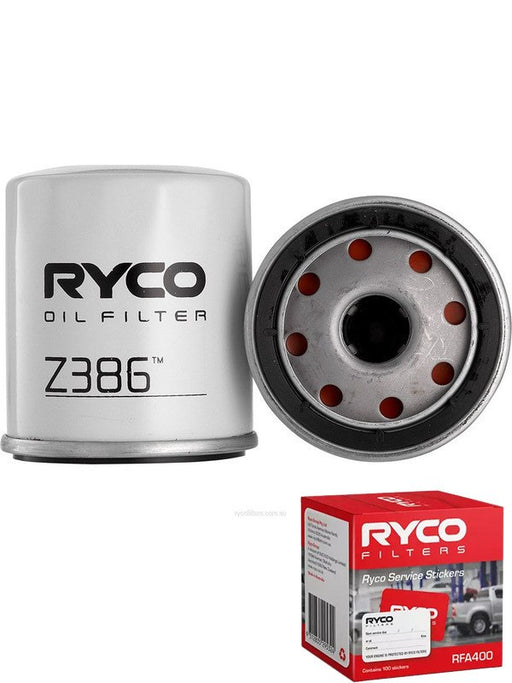 Ryco Oil Filter Z386 + Service Stickers MGB-KIT-RYC-3035 Ryco - Micks Gone Bush